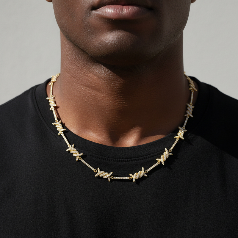 Iced 8mm Thorns Necklace