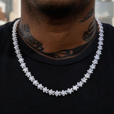 10mm Cloister Link Chain in White Gold