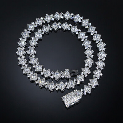 10mm Cloister Link Chain in White Gold