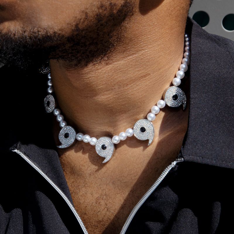 Iced Power of Six Paths Pearl Necklace