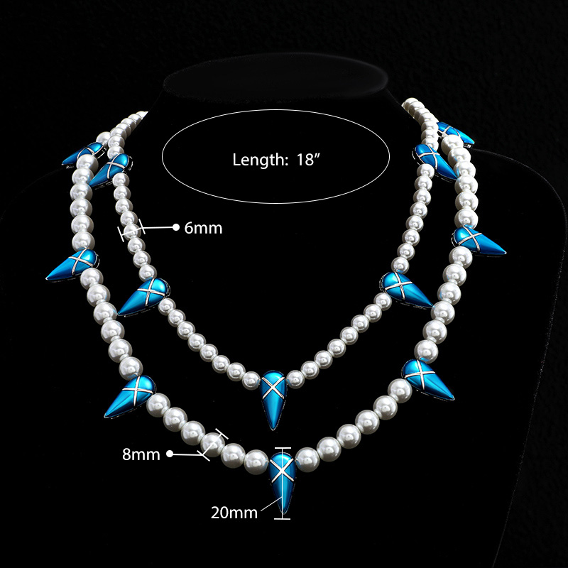 Glow in the Dark Fight Tooth and Claw Pearl Necklace