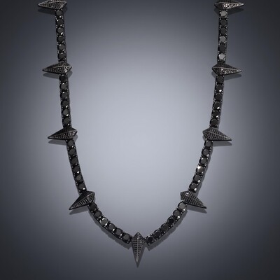 5mm Fight Tooth and Claw Tennis Chain in Black Gold