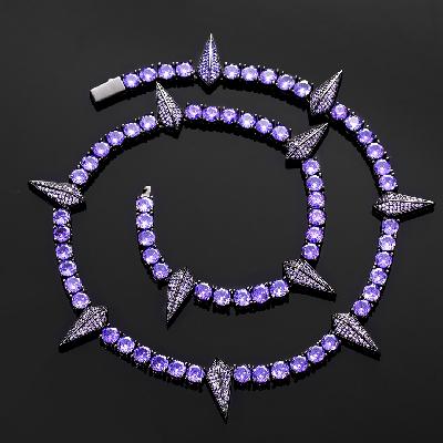 5mm Purple Fight Tooth and Claw Tennis Chain