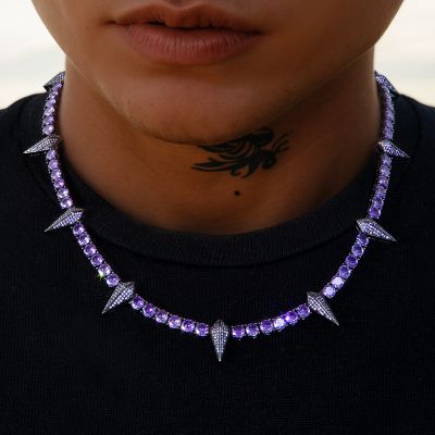 5mm Purple Fight Tooth and Claw Tennis Chain