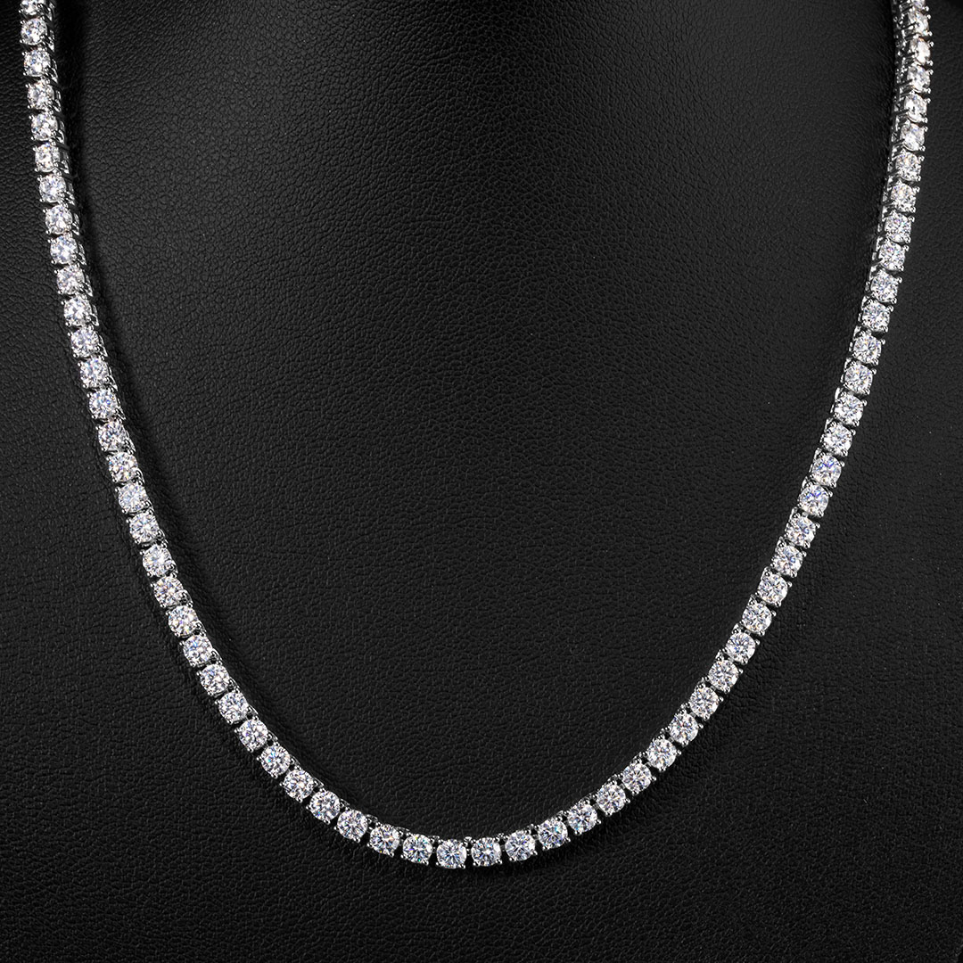 S925 Sterling Silver 3mm Moissanite Tennis Chain