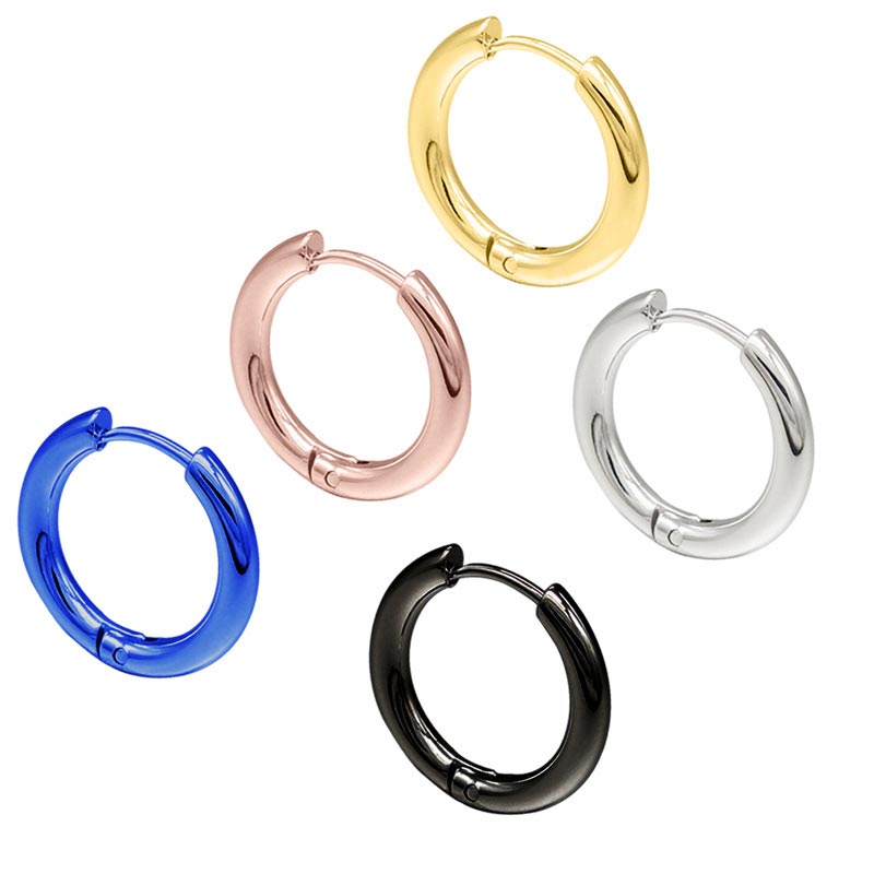 12mm Stainless Steel Hoop Earrings