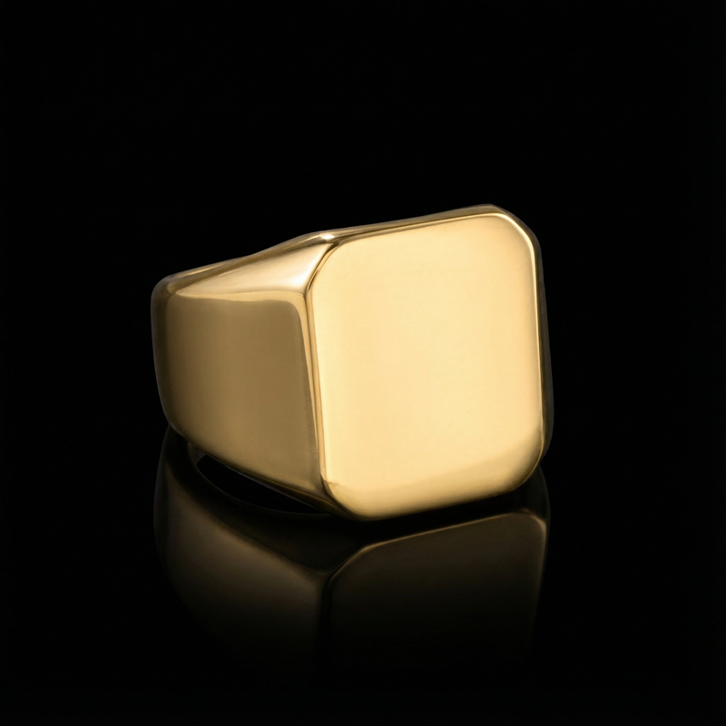 18K Gold Finish Stainless Steel Ring 18K Gold Finish Stainless Steel Ring