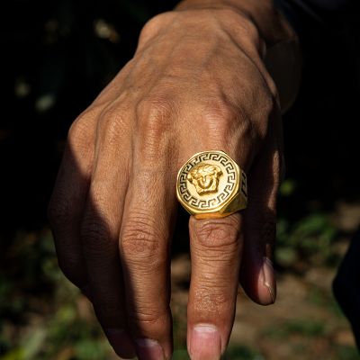 Stainless Steel Snake Hair Banshee Ring