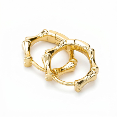  Bones Stainless Steel Hoop Earrings