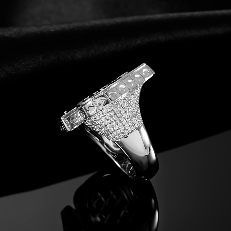  Iced Ace Of Spades Ring