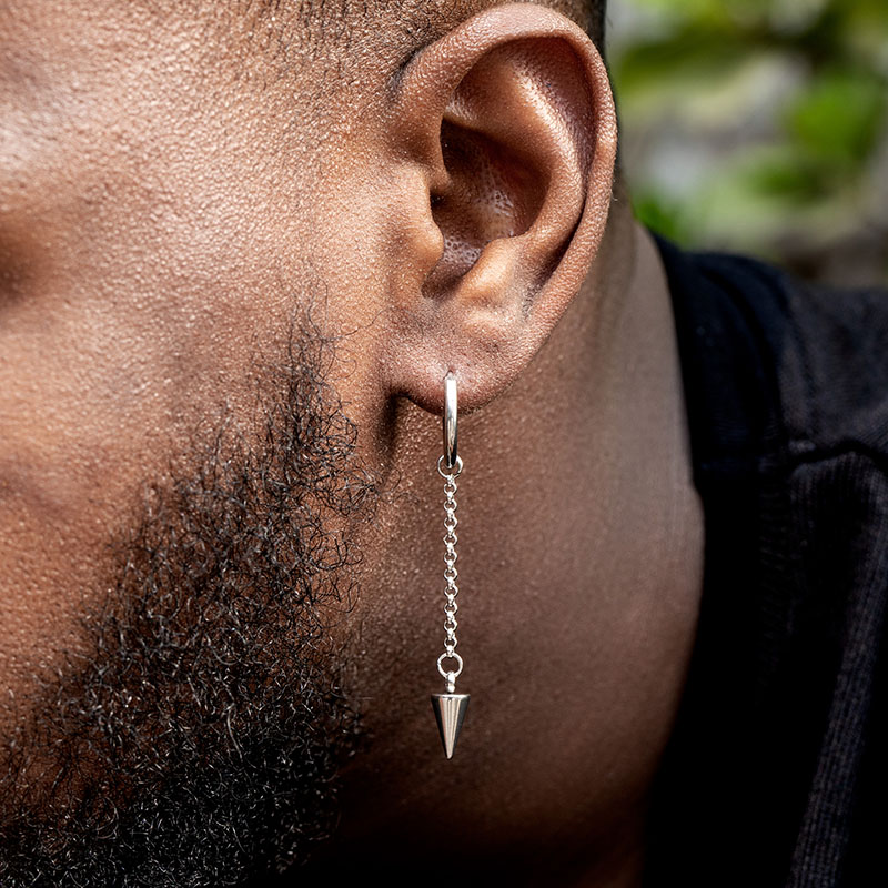 Cone Chain Drop Dangle Earrings Cone Chain Drop Dangle Earrings