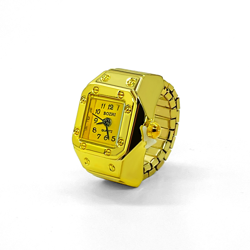 Square Elastic Stretchy Quartz Watch Ring