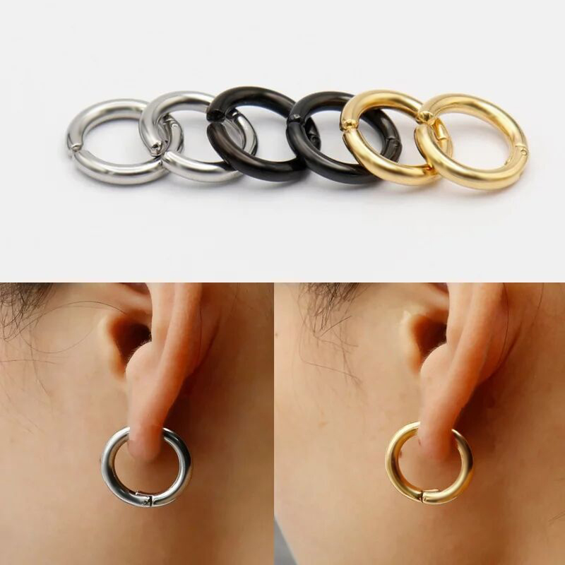 10/12/14/16mm Ear clip Stainless Steel Earrings