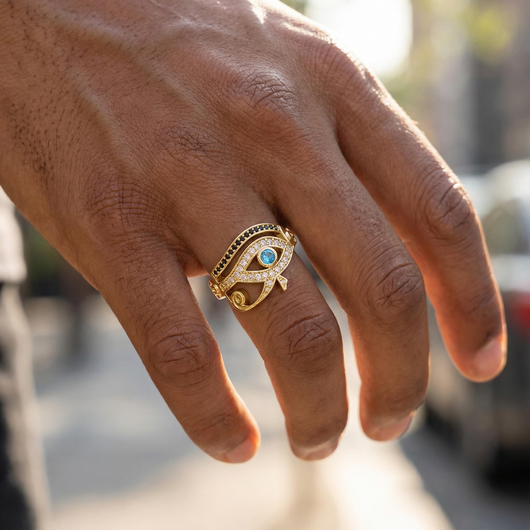 Iced Egyptian Eye of Horus Ring Iced Egyptian Eye of Horus Ring
