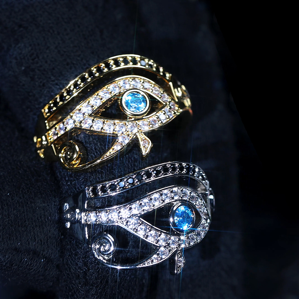Iced Egyptian Eye of Horus Ring Iced Egyptian Eye of Horus Ring