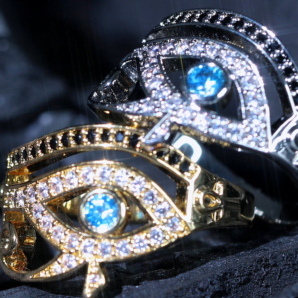 Iced Egyptian Eye of Horus Ring Iced Egyptian Eye of Horus Ring