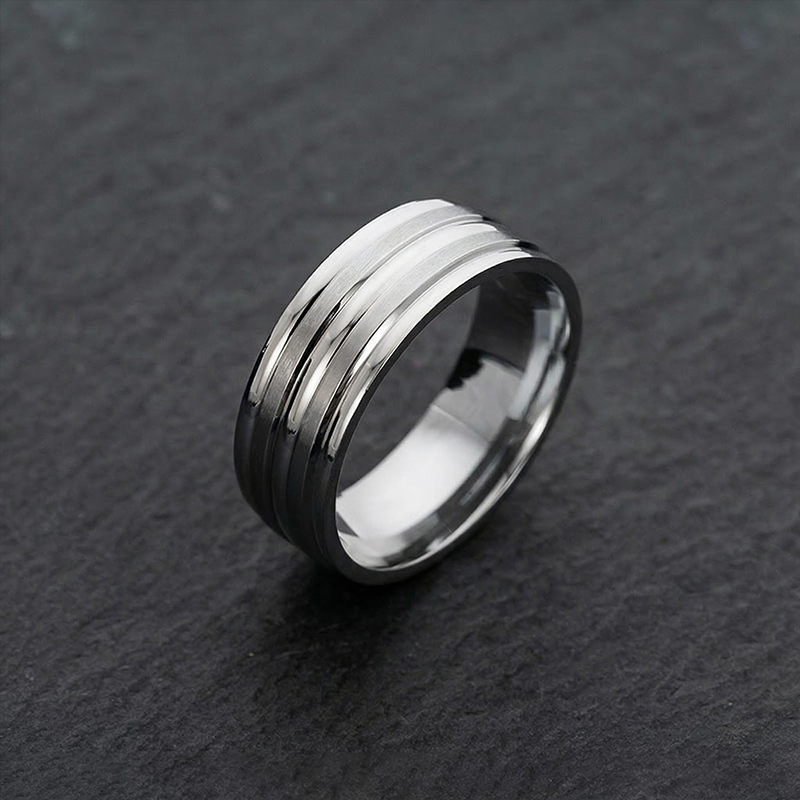 8mm Frosted Stainless Steel Ring 8mm Frosted Stainless Steel Ring