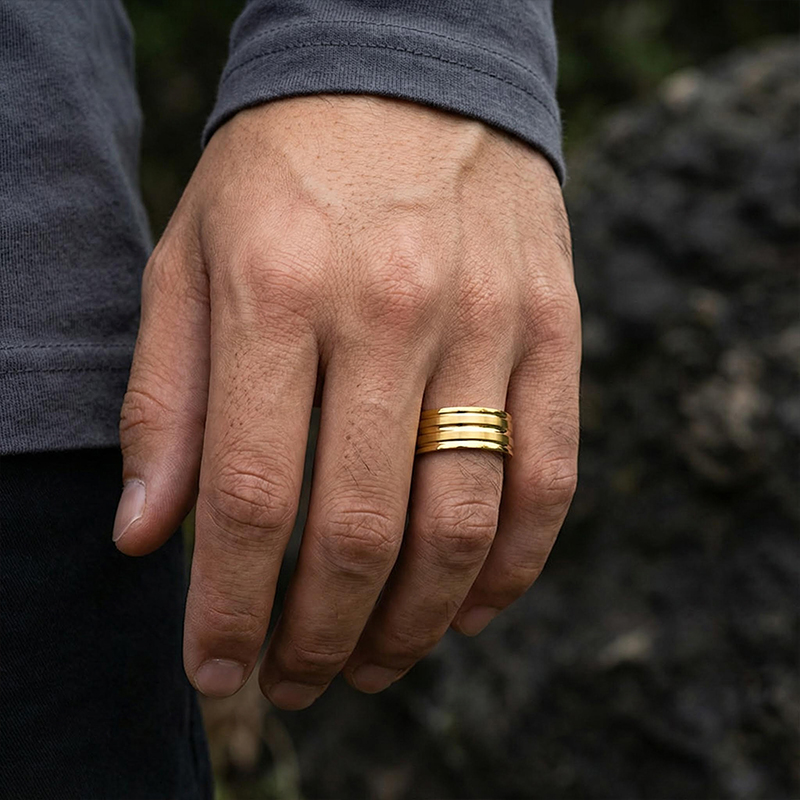 8mm Frosted Stainless Steel Ring 8mm Frosted Stainless Steel Ring