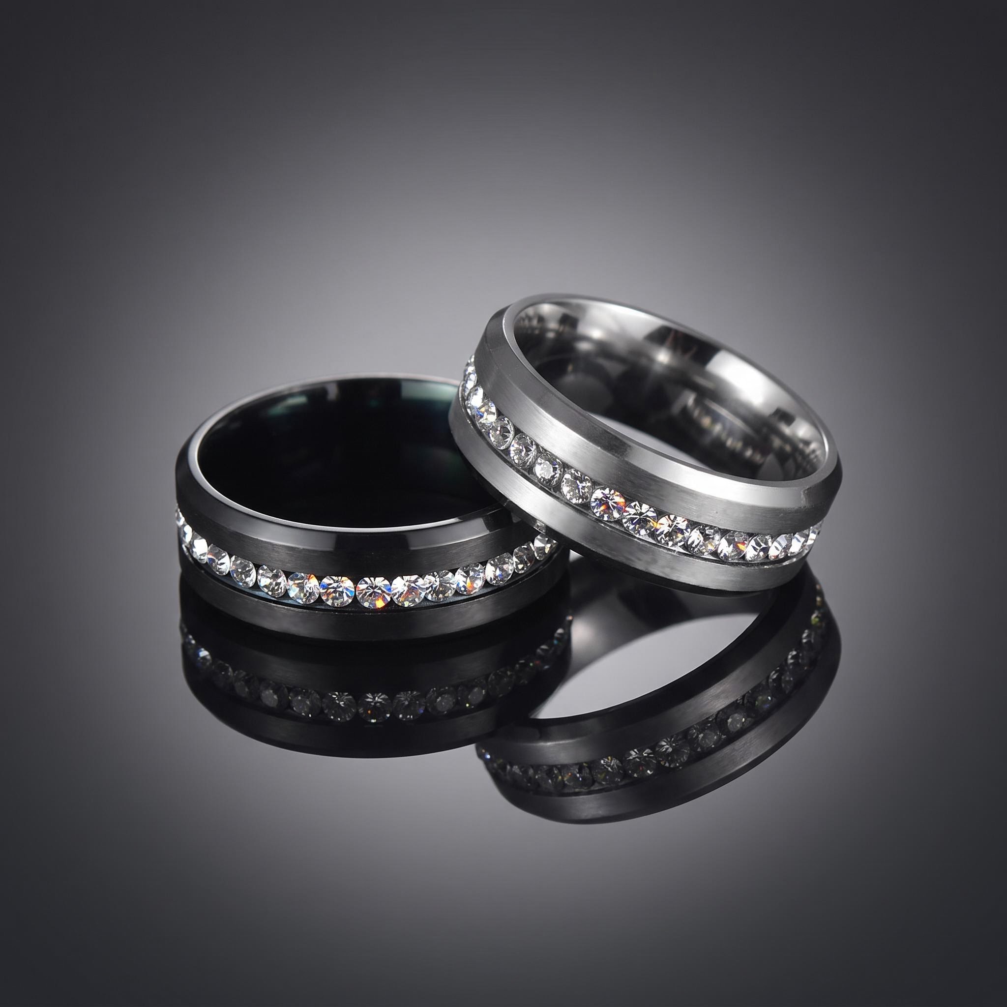 8mm Iced Band Ring 8mm Iced Band Ring