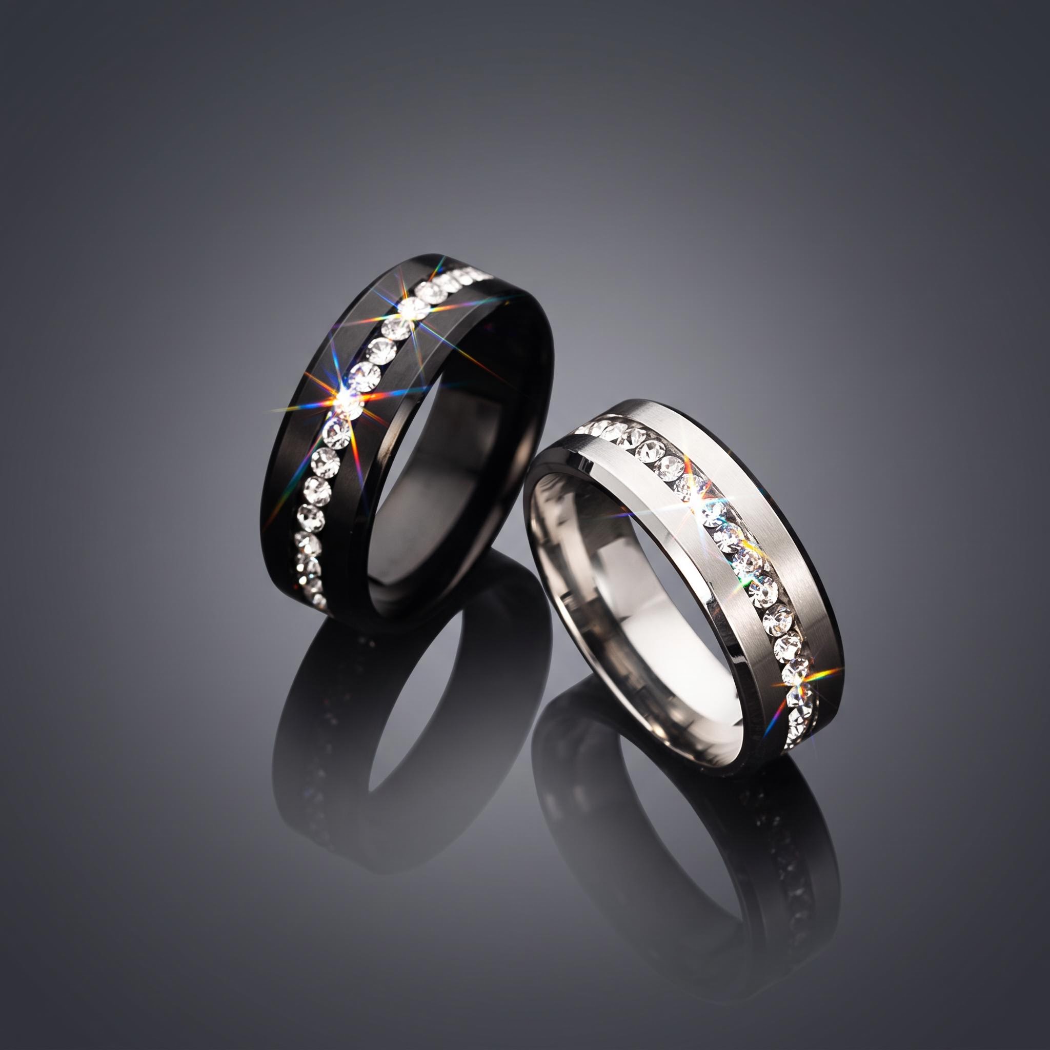 8mm Iced Band Ring 8mm Iced Band Ring
