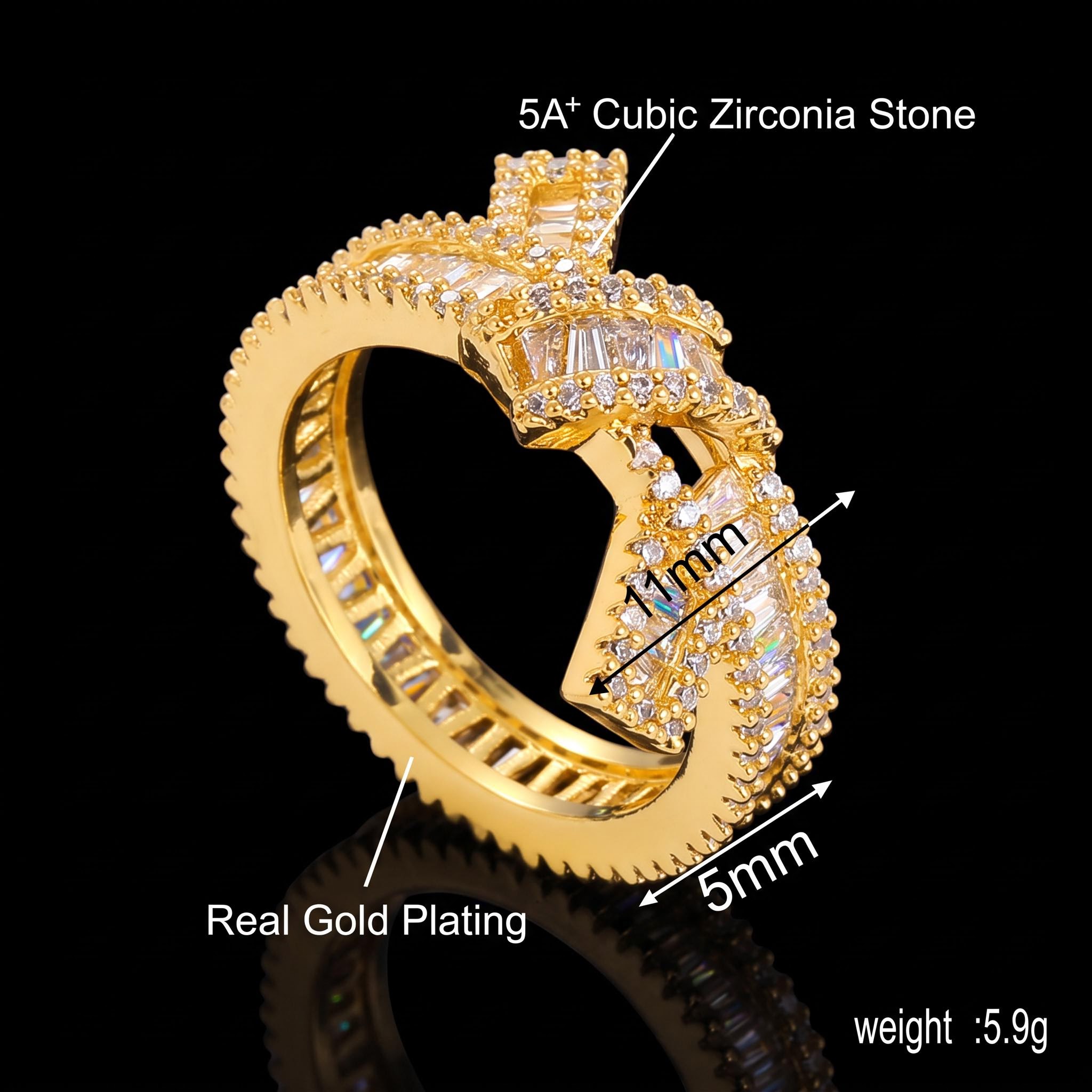 Baguette Cut Knot Ring Baguette Cut Knot Ring