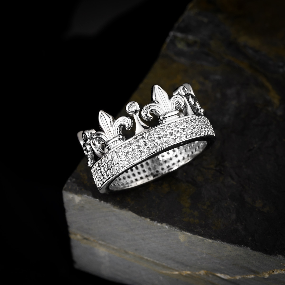 Iced King Crown Ring