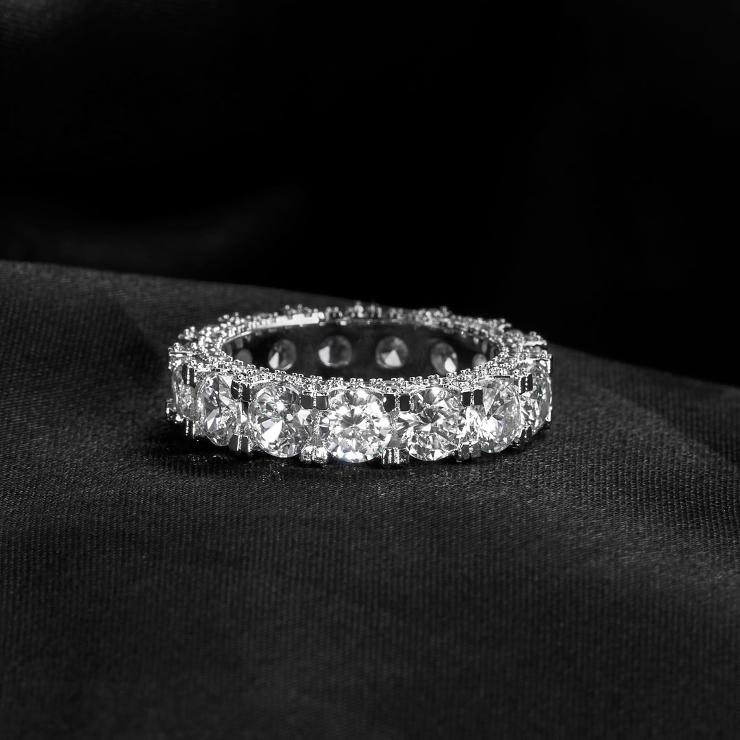  5mm Round Cut Micro Pave Band