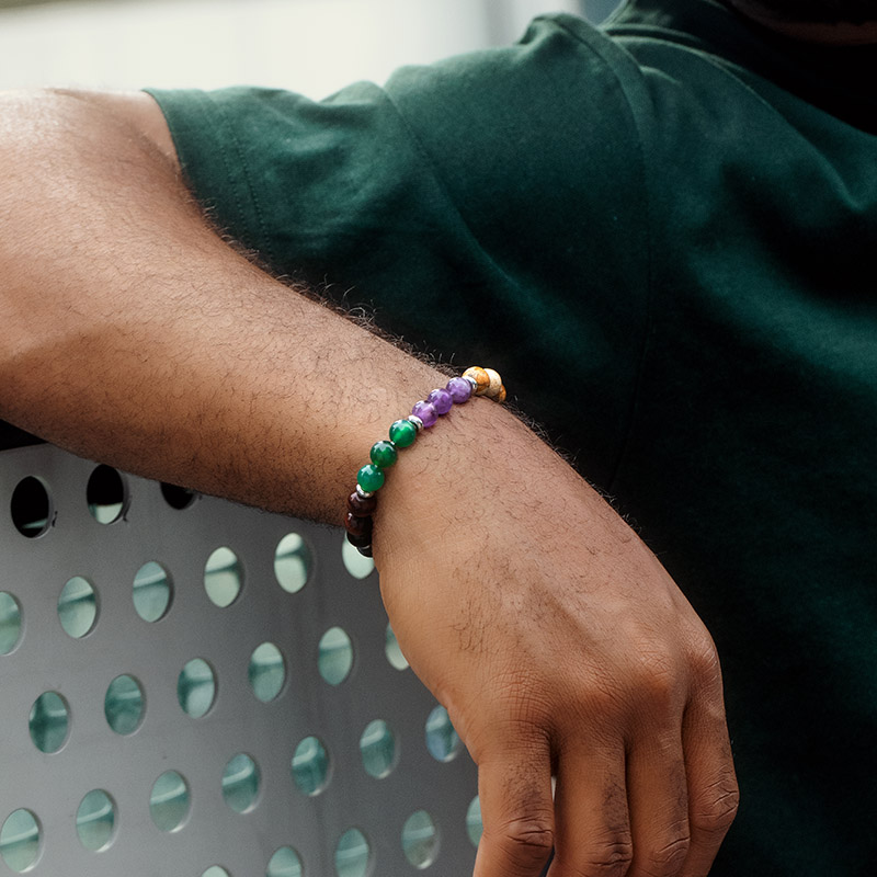 7 Chakra Healing Stones Energy Stretch Bracelet