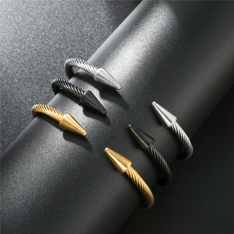 Nail Titanium Steel Open Bracelet