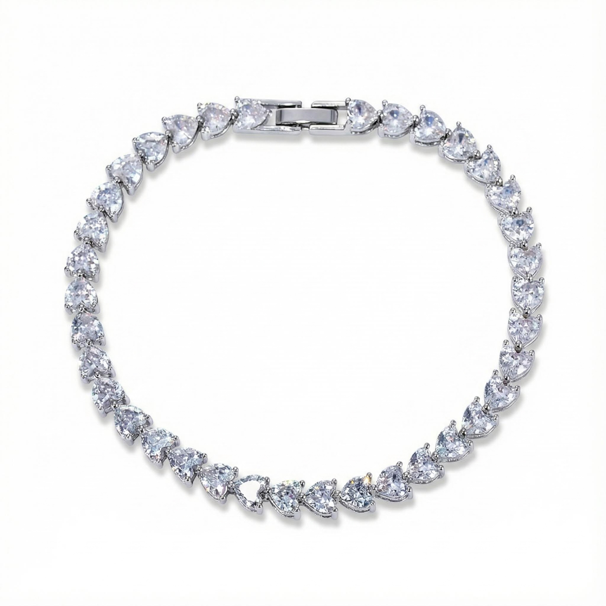 Heart-shaped 5mm Tennis Bracelet