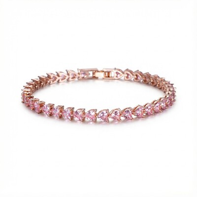 Heart-shaped 5mm Tennis Bracelet