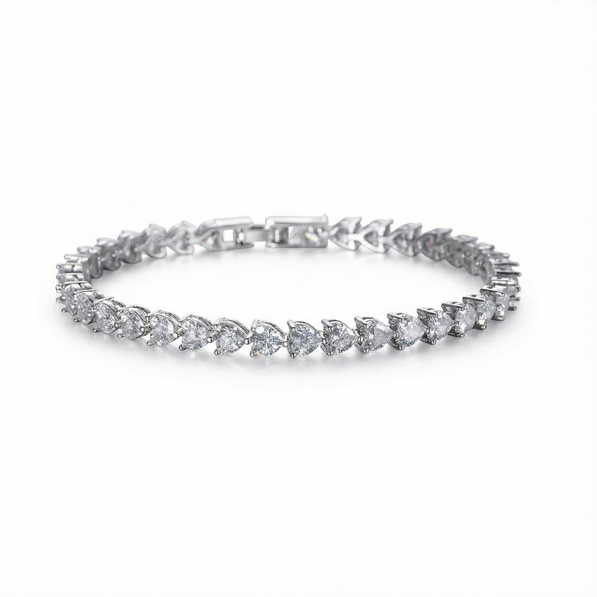 Heart-shaped 5mm Tennis Bracelet