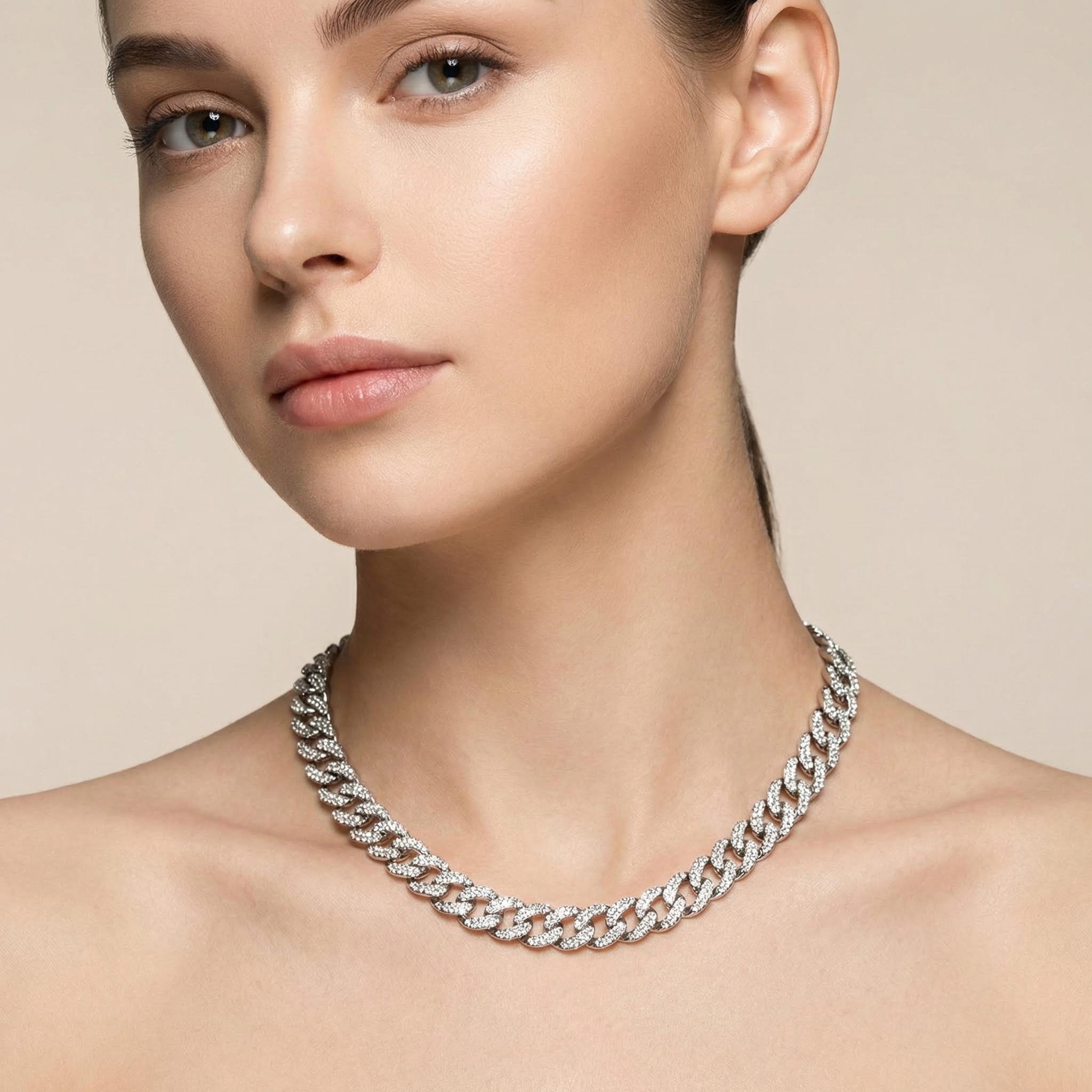 11mm Iced Curb Cuban Chain