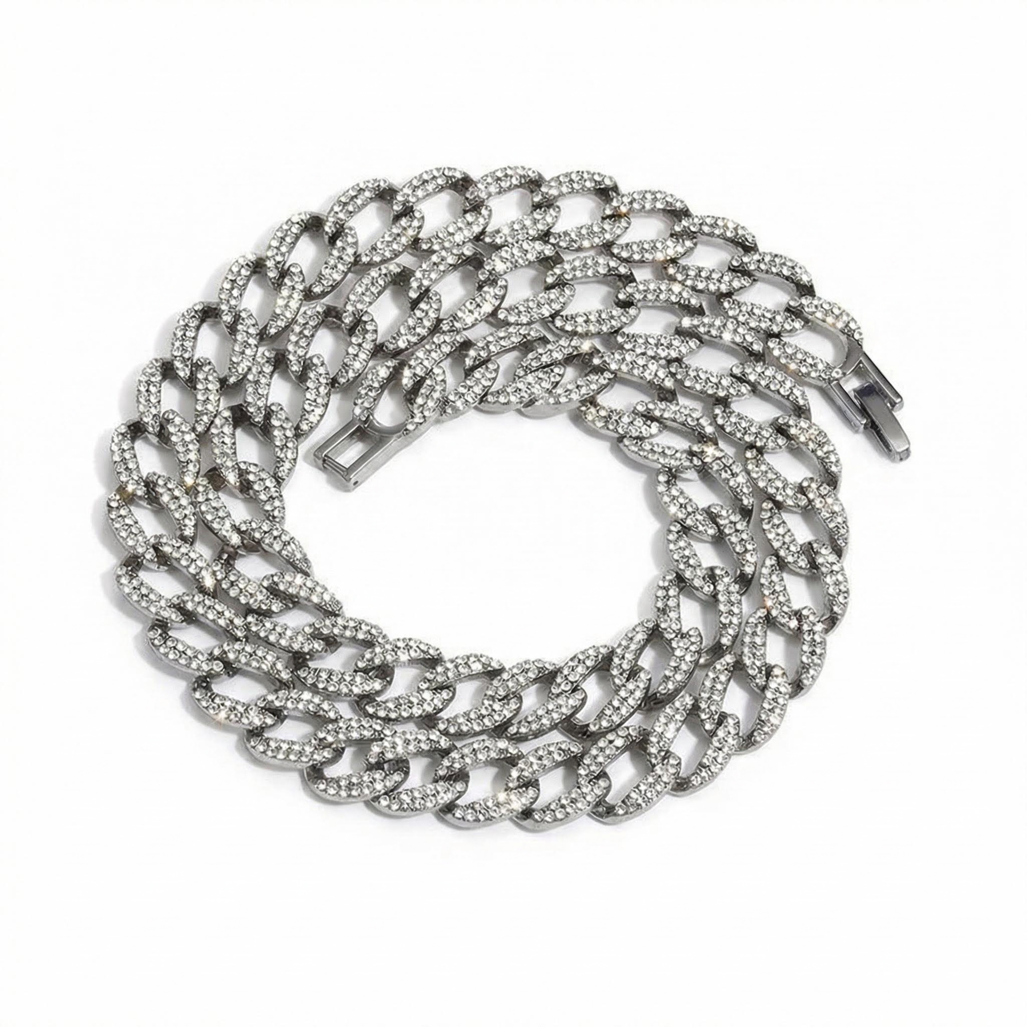 11mm Iced Curb Cuban Chain