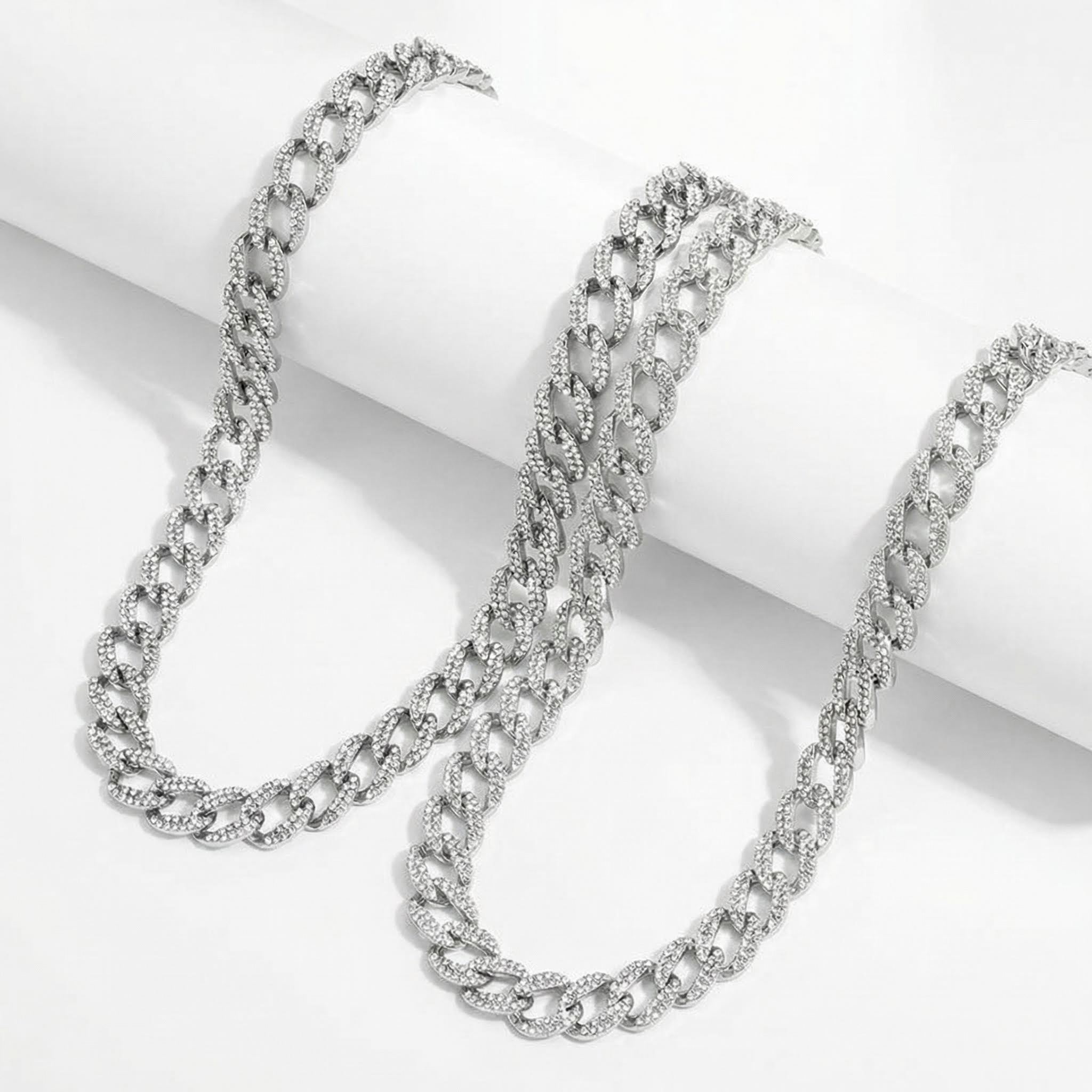 11mm Iced Curb Cuban Chain