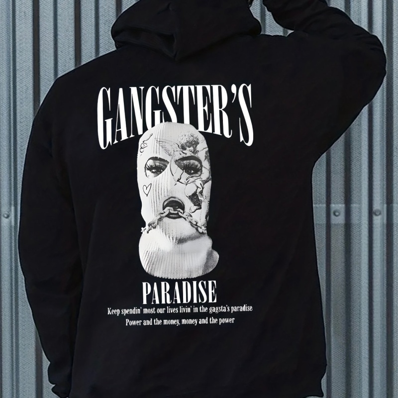 Stylish Gangster Paradise Print Hoodie