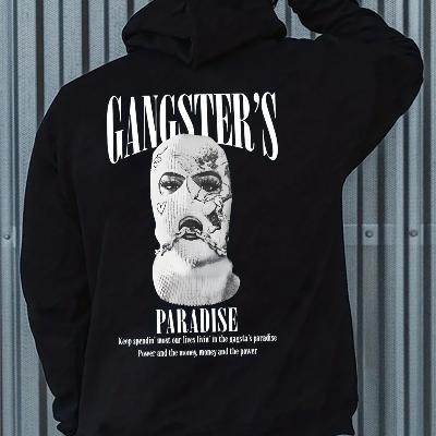 Stylish Gangster Paradise Print Hoodie