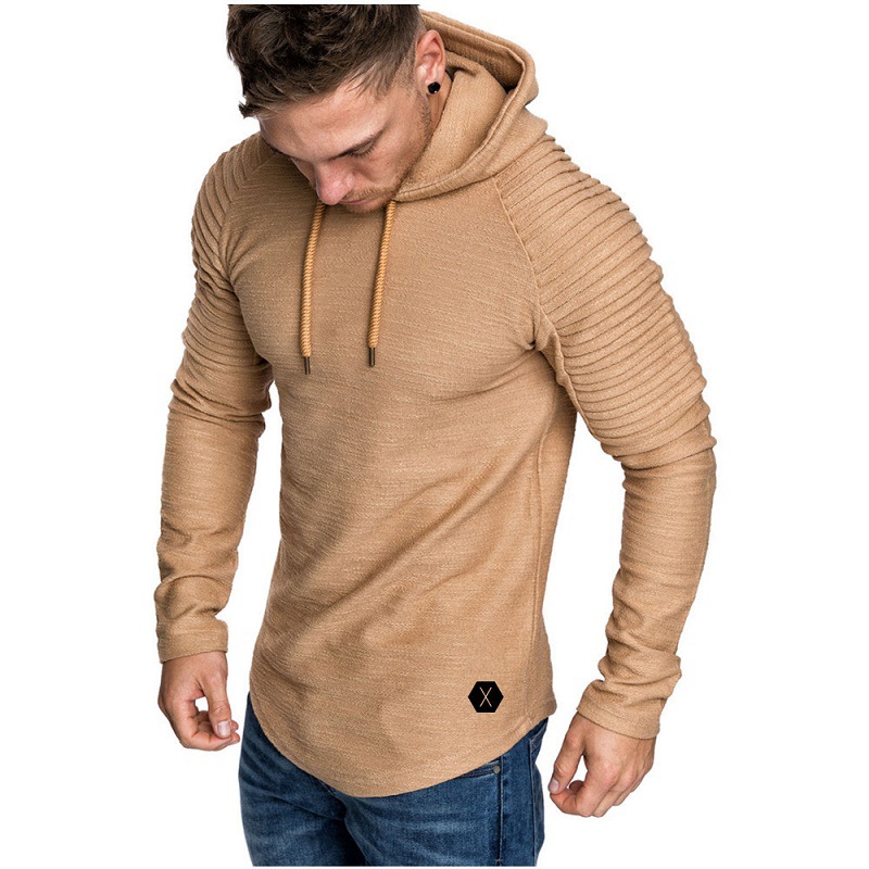 Pleated sleeve hoodie hotsell