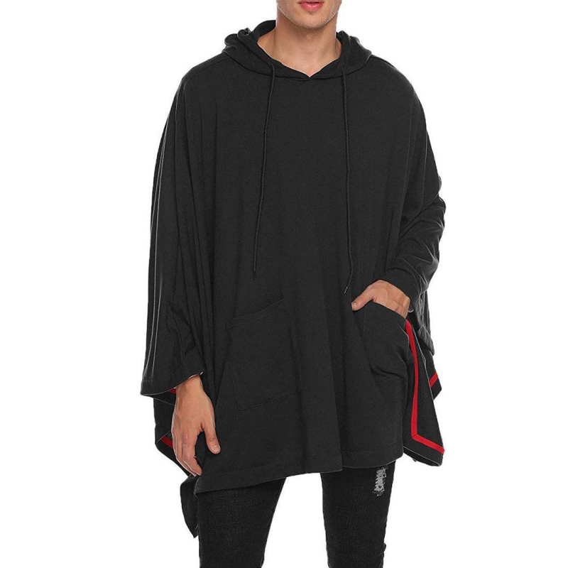 Oversized Batwing Sleeves Hooded Cape