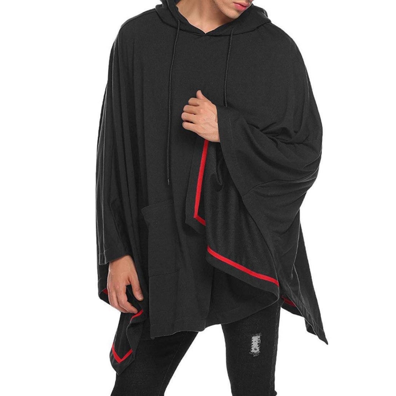 Oversized Batwing Sleeves Hooded Cape