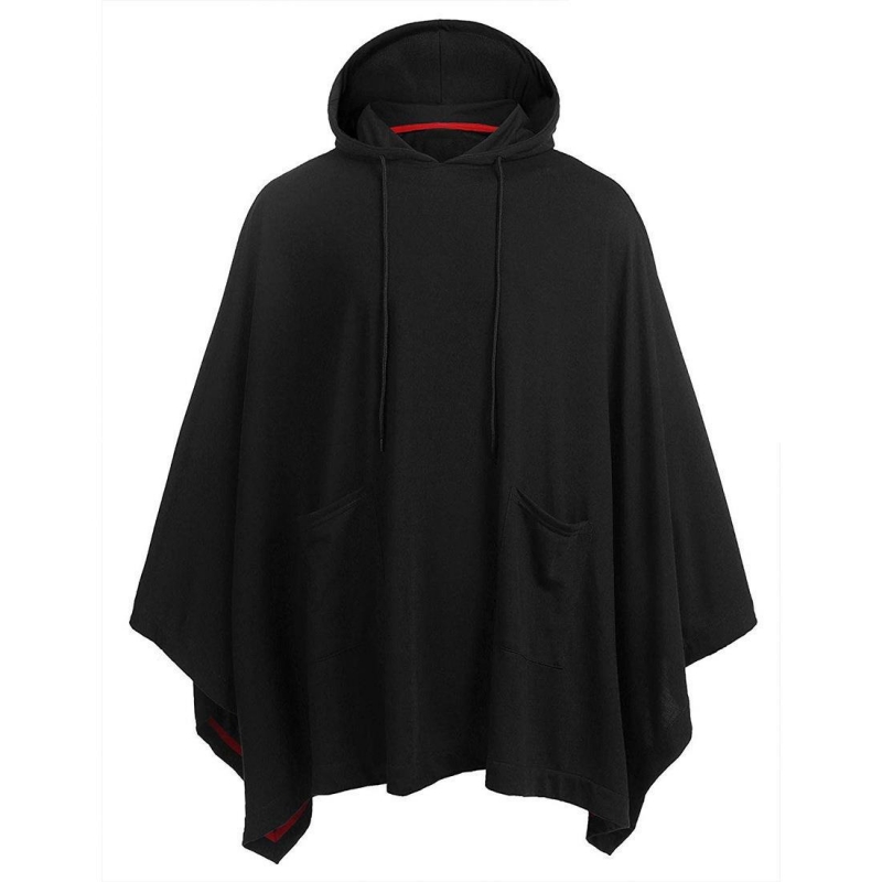 Oversized Batwing Sleeves Hooded Cape