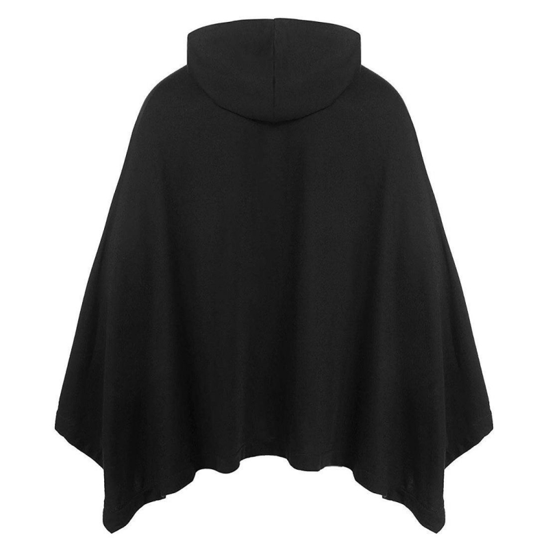 Oversized Batwing Sleeves Hooded Cape - Helloice Apparel