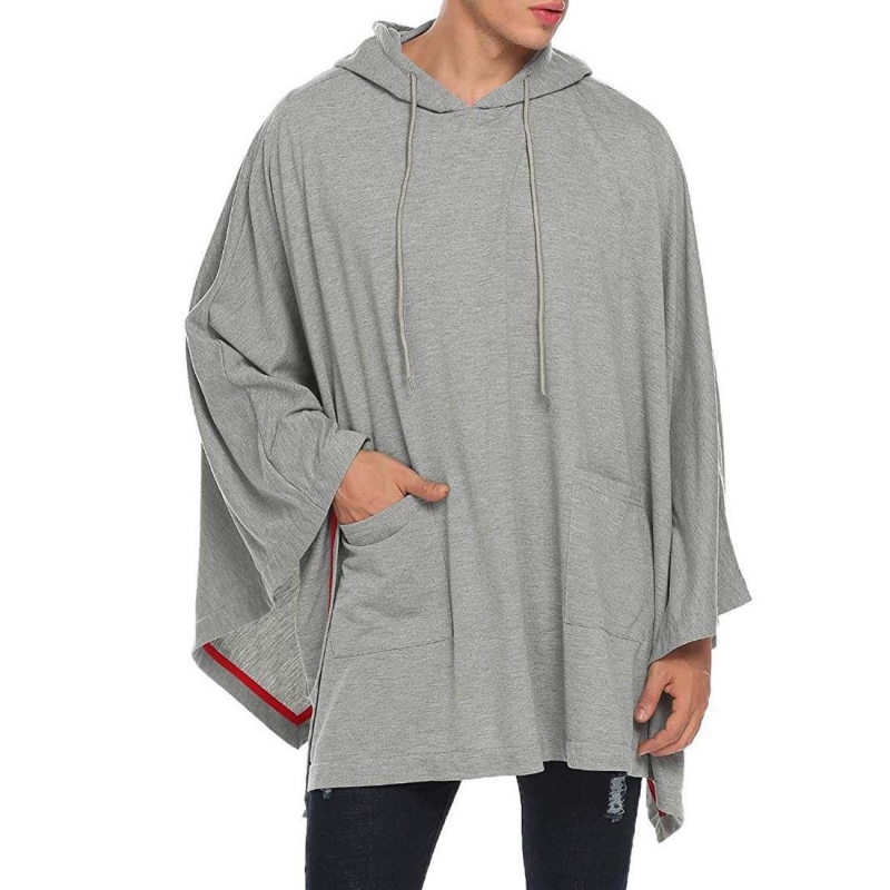 Oversized Batwing Sleeves Hooded Cape