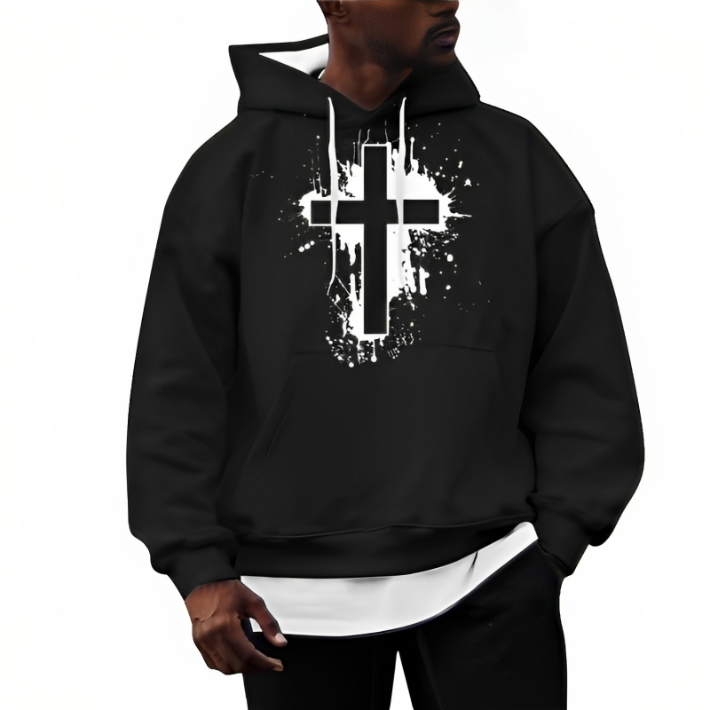 Stylish Cross Hoodie - Helloice Apparel