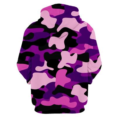 Casual Camouflage Print Pullover Hoodie