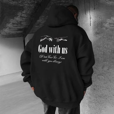 God With Us Print Hoodie