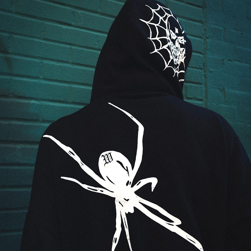 Street Dark Style Spider Web Hoodie