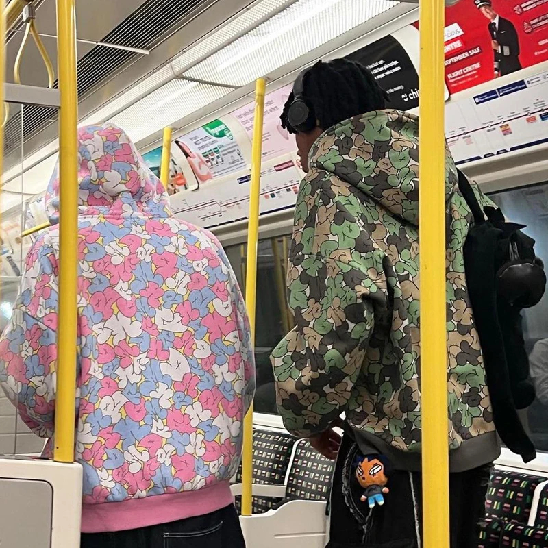 Y2K Unisex Pattern Painted Cardigan Zipper Hoodies Y2K Unisex Pattern Painted Cardigan Zipper Hoodies