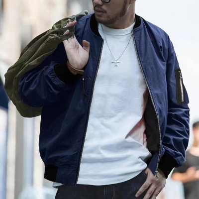 Men's Thin Stand Collar Zipper Casual Jacket