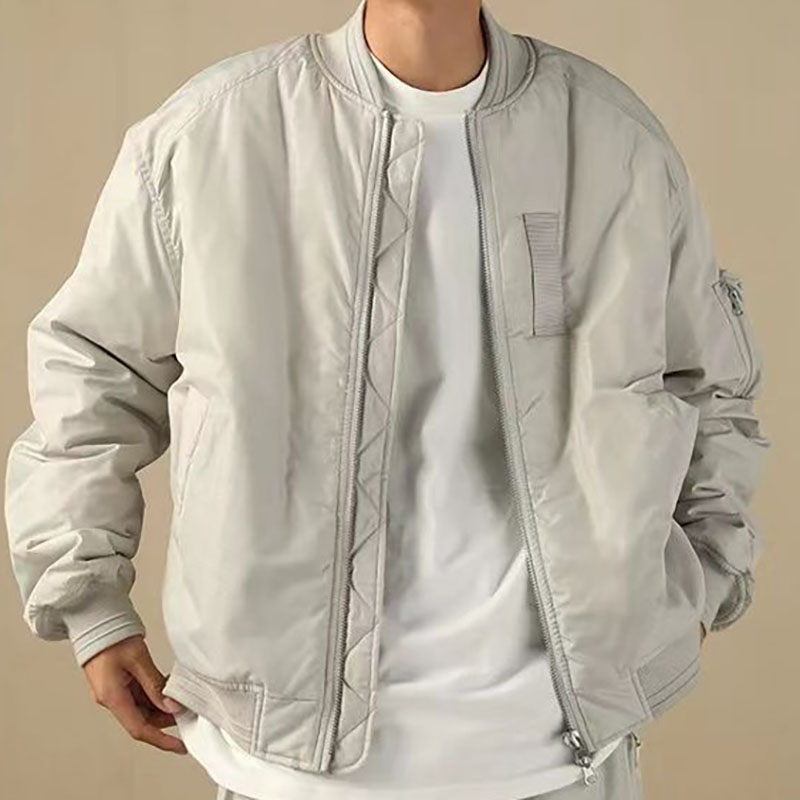 Unisex Letter Embroidery Bomber Jacket